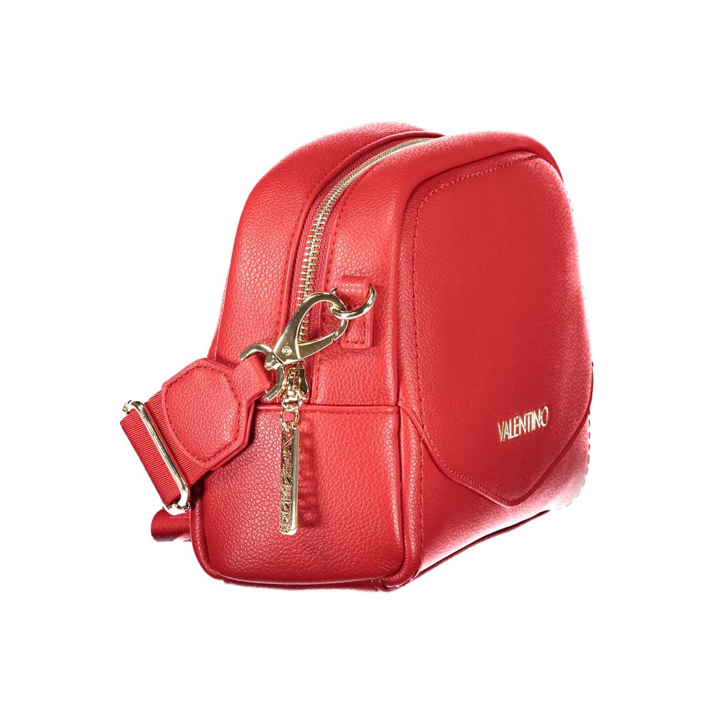 Mario Valentino Rosso Polyurethane Women's Bag with Adjustable Shoulder Strap