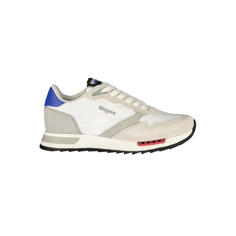 Blauer White Polyester Men's Sneaker Blauer