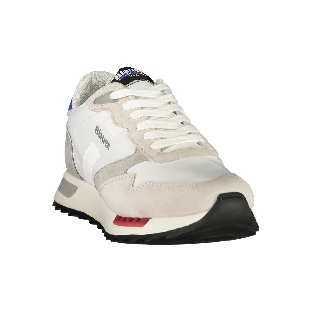 Blauer White Polyester Men's Sneaker Blauer