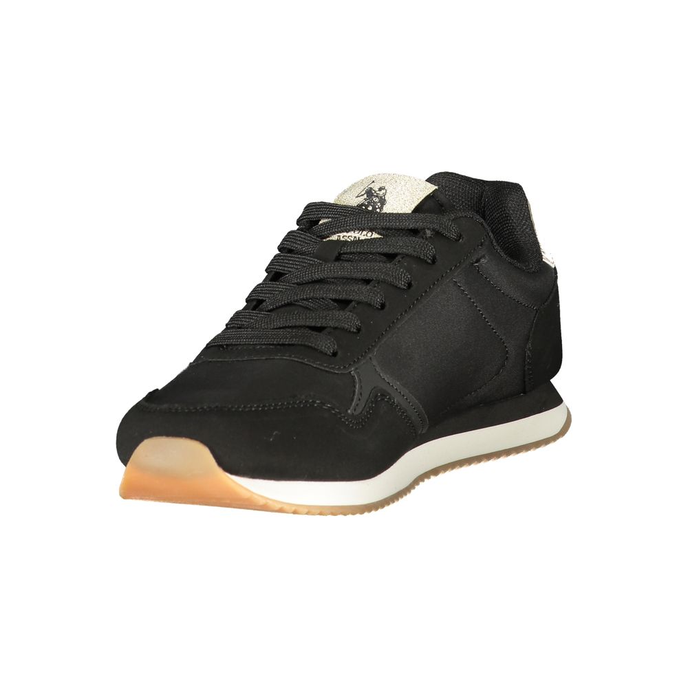 U.S. POLO ASSN. Black Polyurethane Women's Sneaker