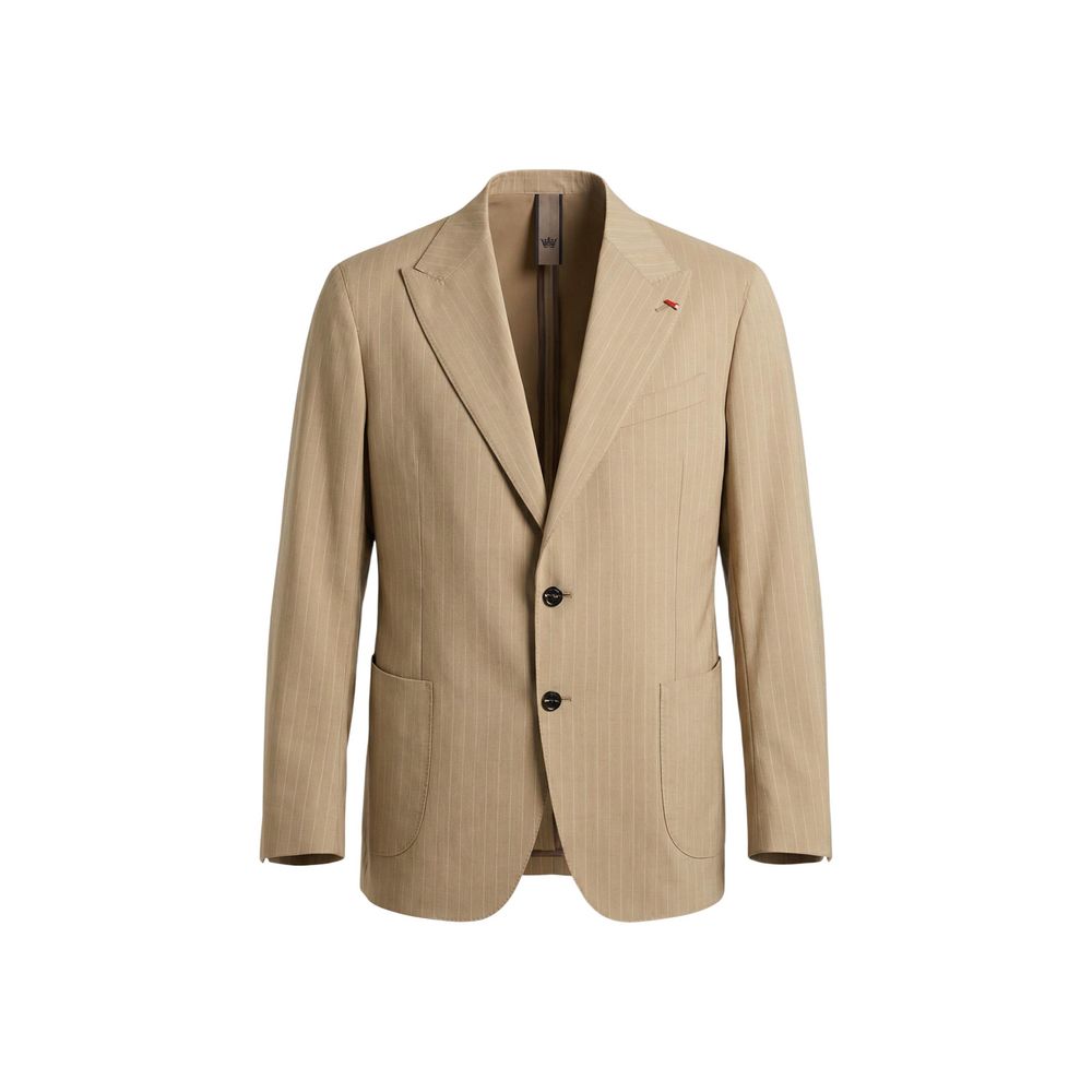 Mulish Beige Polyester Two-Piece Suit