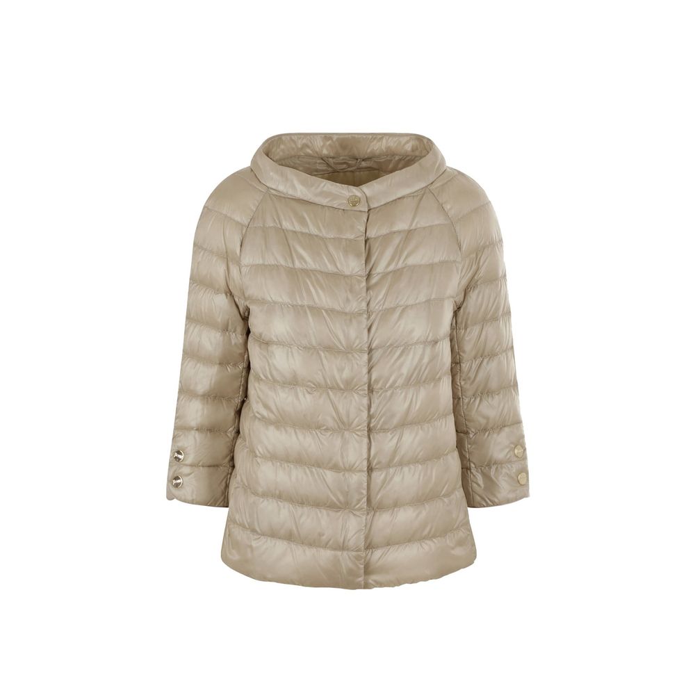 Herno Beige Polyamide Full-Length Jacket Herno