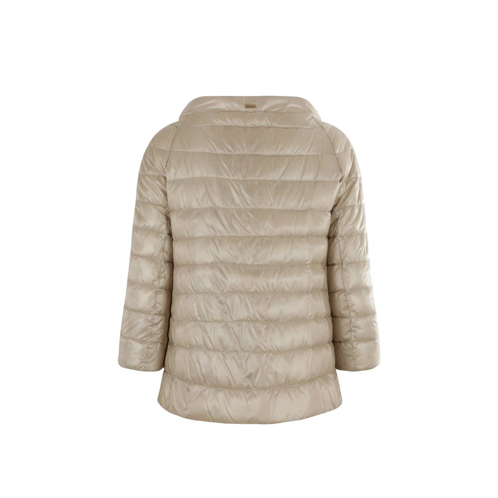 Herno Beige Polyamide Full-Length Jacket Herno
