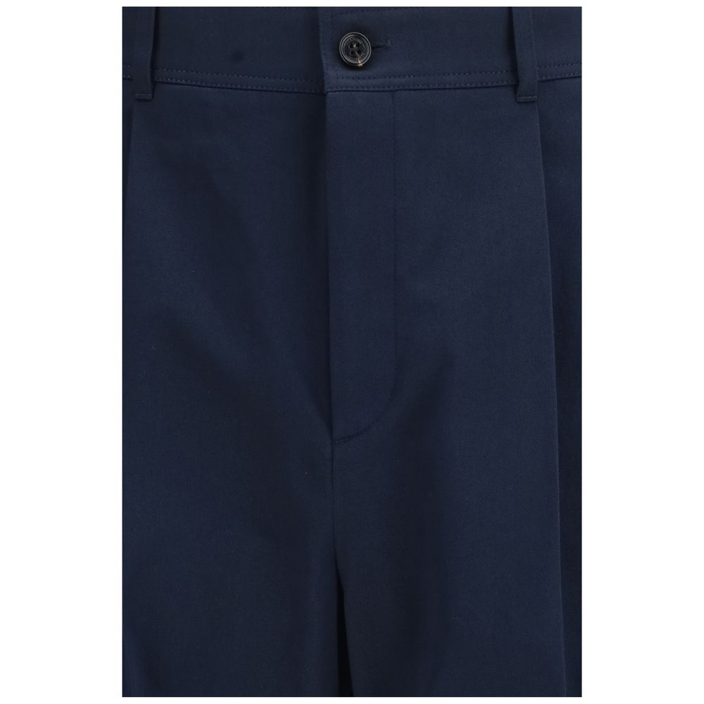 Valentino Garavani Blue Cotton Casual Pants