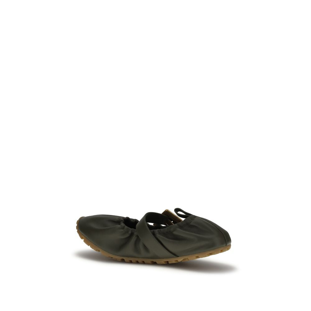 Balmain Bicolor Lamb Ovis Aries Aries Ballet Flats