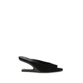 Balmain Black Goatskin Mules
