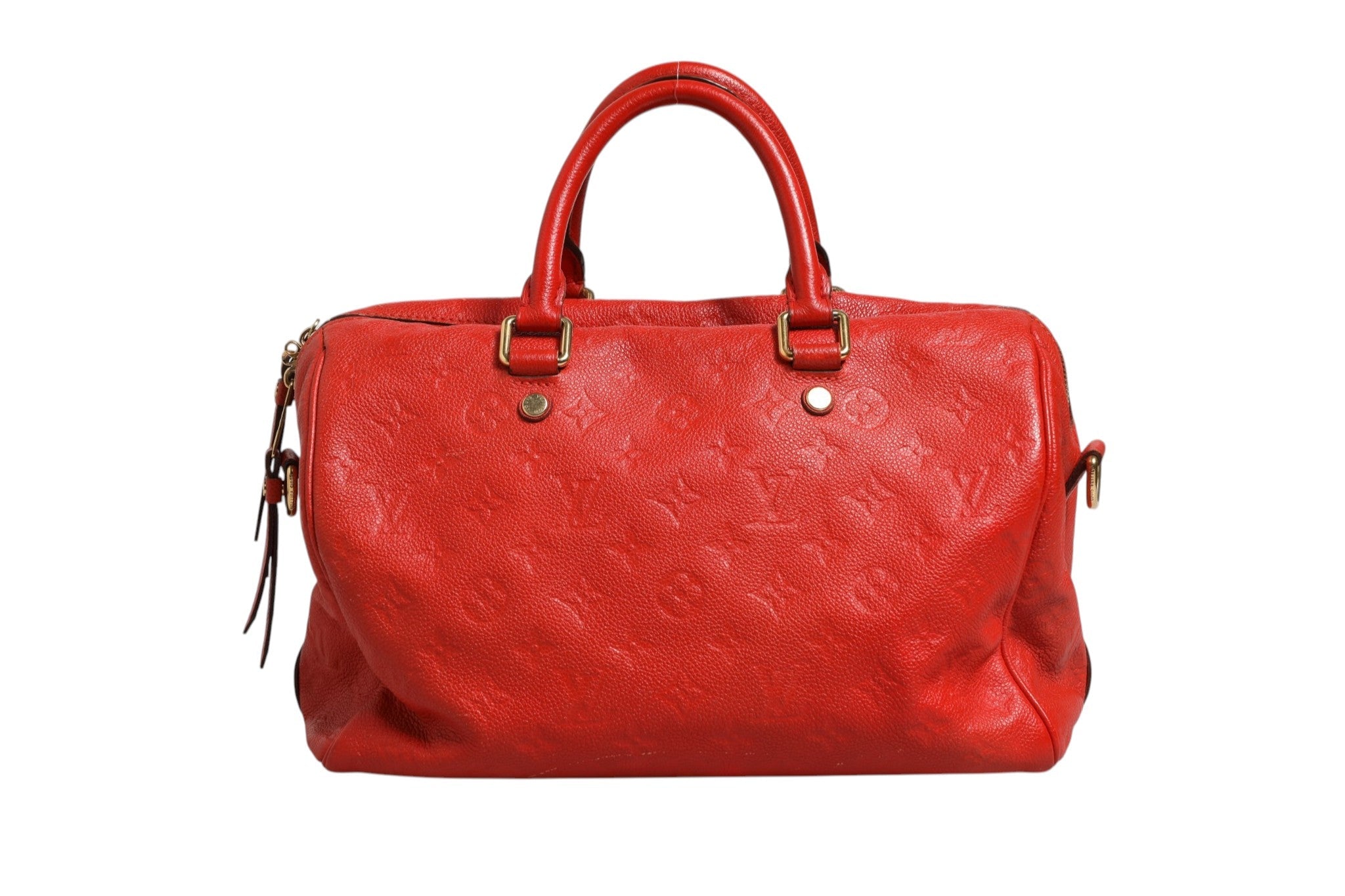 Louis Vuitton Red Monogram Empreinte Speedy Bandouliere 30