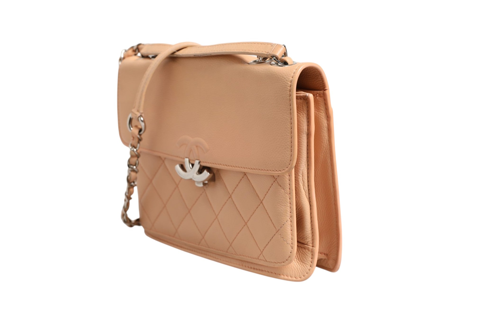 Chanel Goatskin Quilted Small CC Box Flap Bag