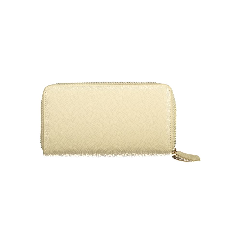 Mario Valentino Beige Polyurethane Women's Wallet with Coin Purse and Card Spaces Mario Valentino