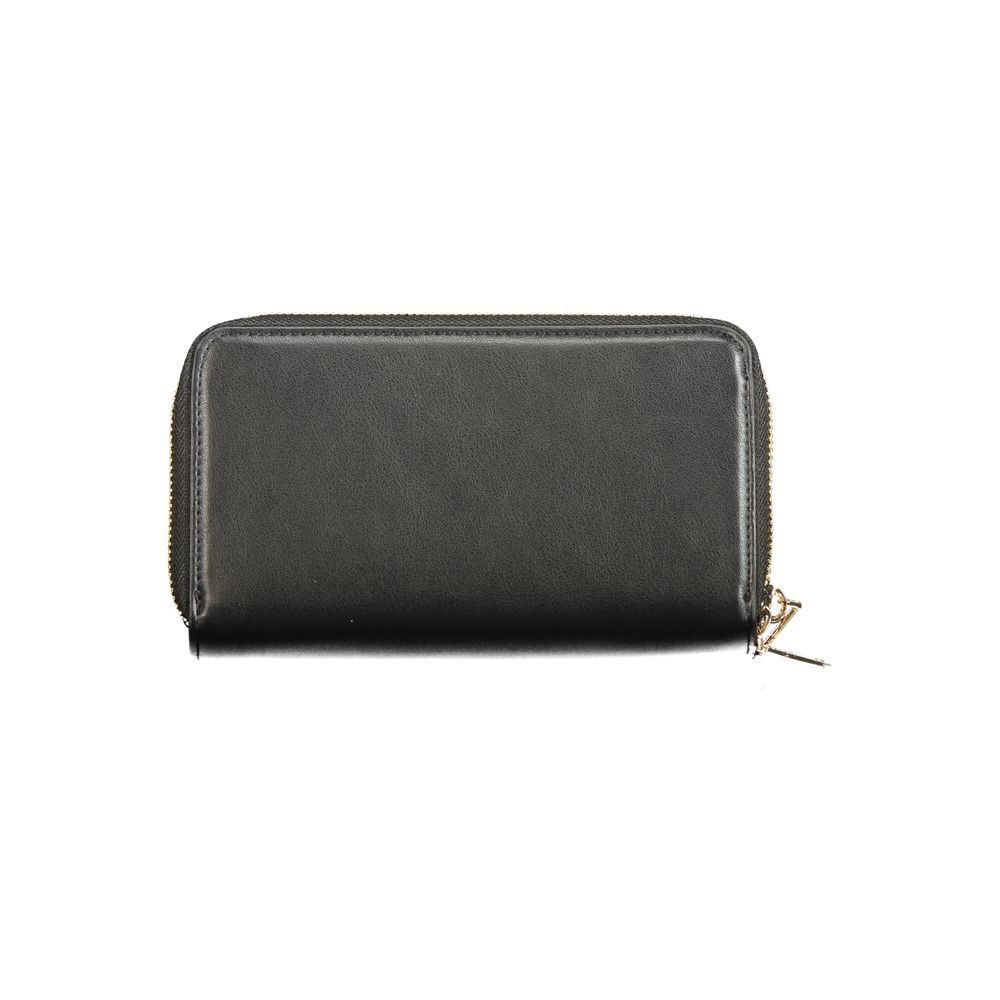 Mario Valentino Black Polyurethane Women's Wallet