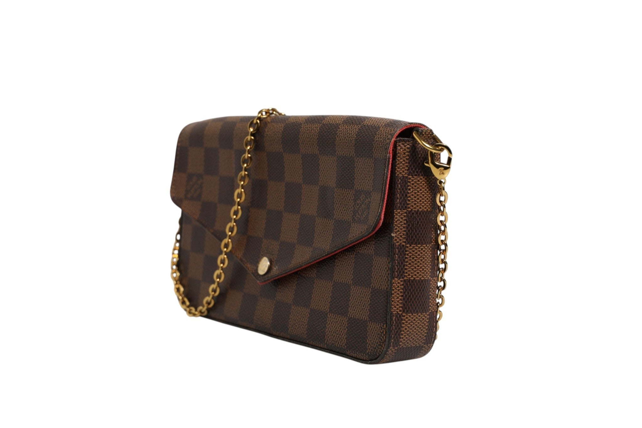 Louis Vuitton Damier Ebene Pochette Felice Chain Wallet