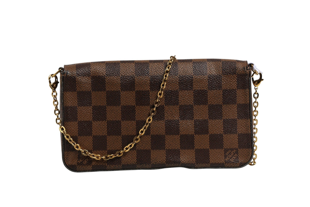 Louis Vuitton Damier Ebene Pochette Felice Chain Wallet