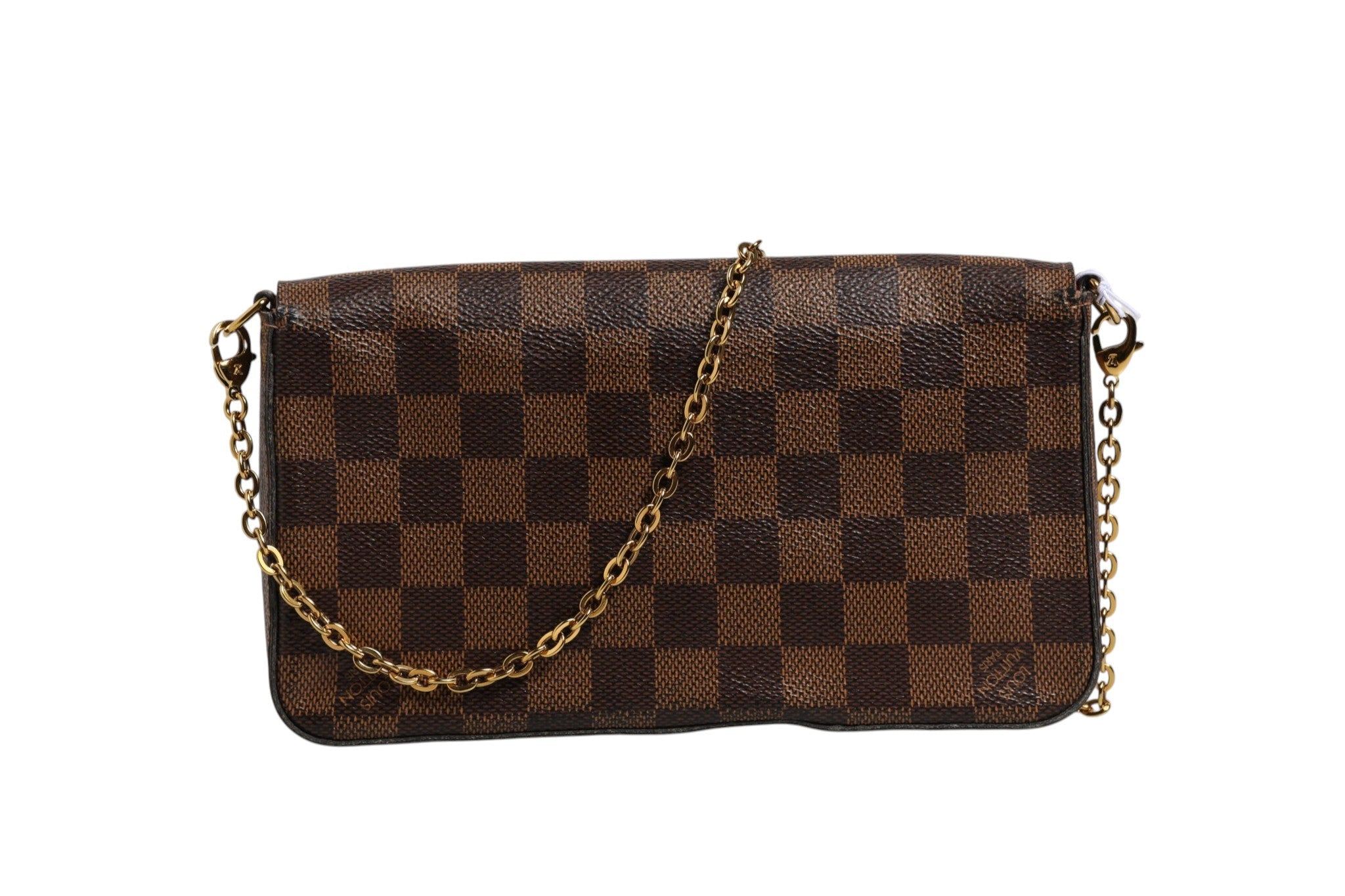 Louis Vuitton Damier Ebene Pochette Felice Chain Wallet