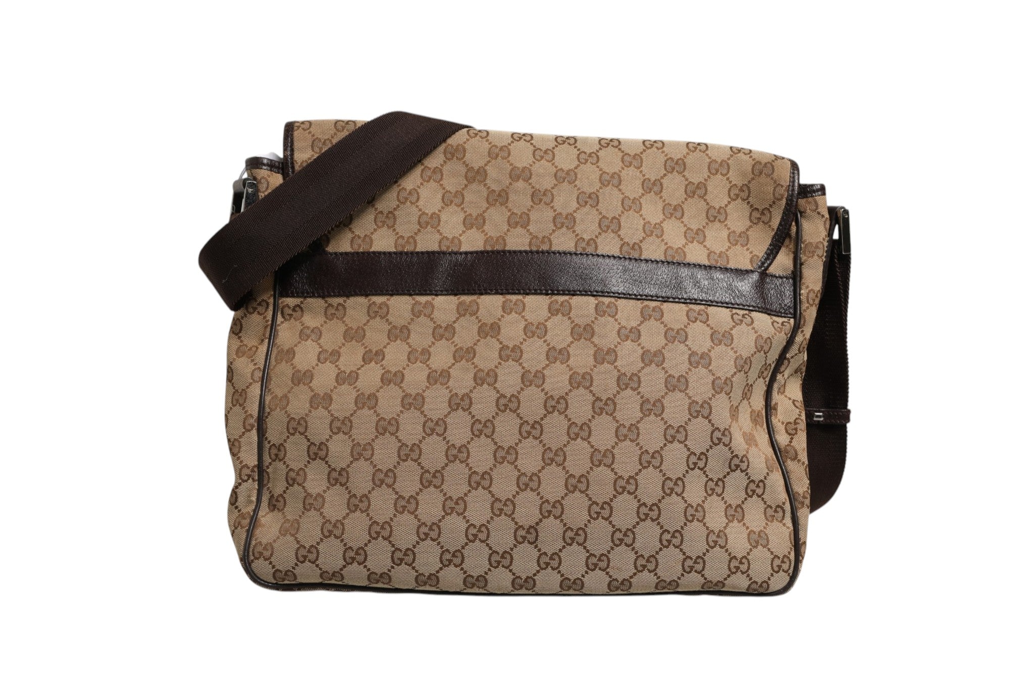 Gucci GG Canvas Flap Messenger Bag