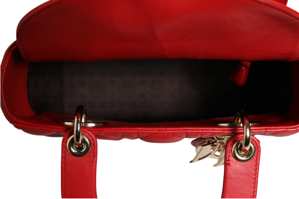 Christian Dior Lady Dior Cannage Leather Handbag