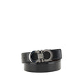Ferragamo Black Calf Leather Bos Taurus Belt