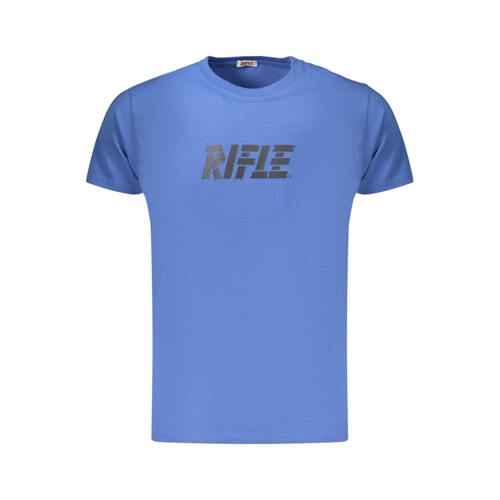 Rifle Blue Cotton Mens T-Shirt