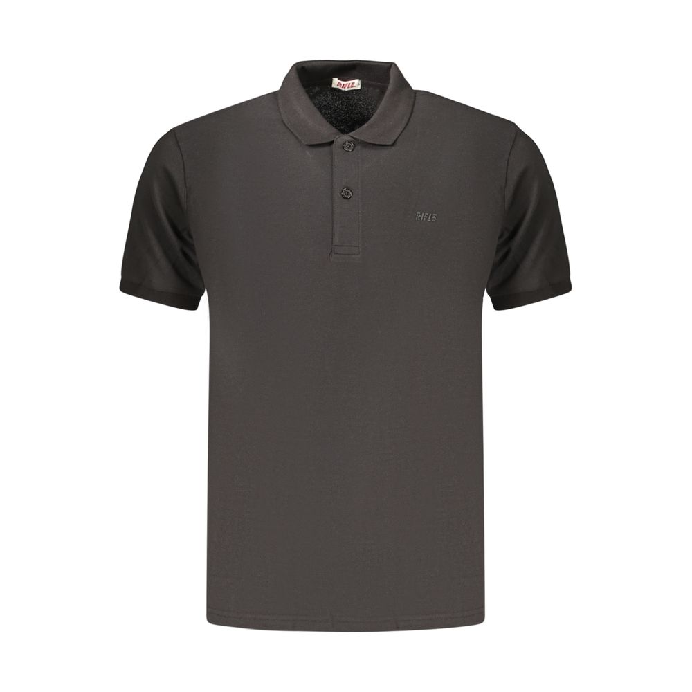 Rifle Black Cotton Men's Polo