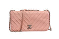 Chanel Small Classic Double Flap Bag Light Pink Chevron