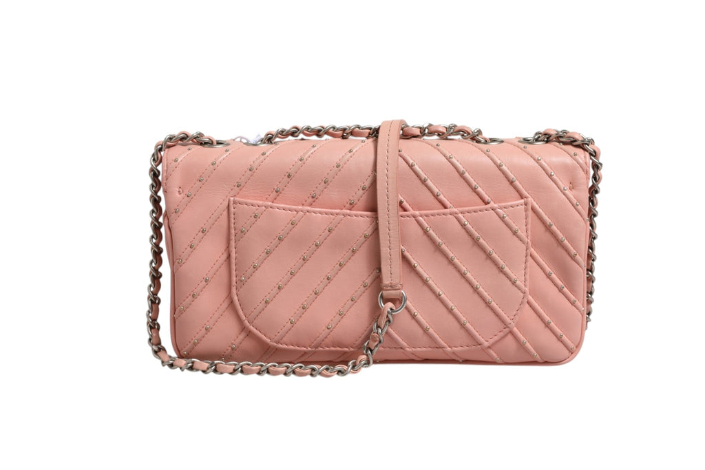 Chanel Small Classic Double Flap Bag Light Pink Chevron