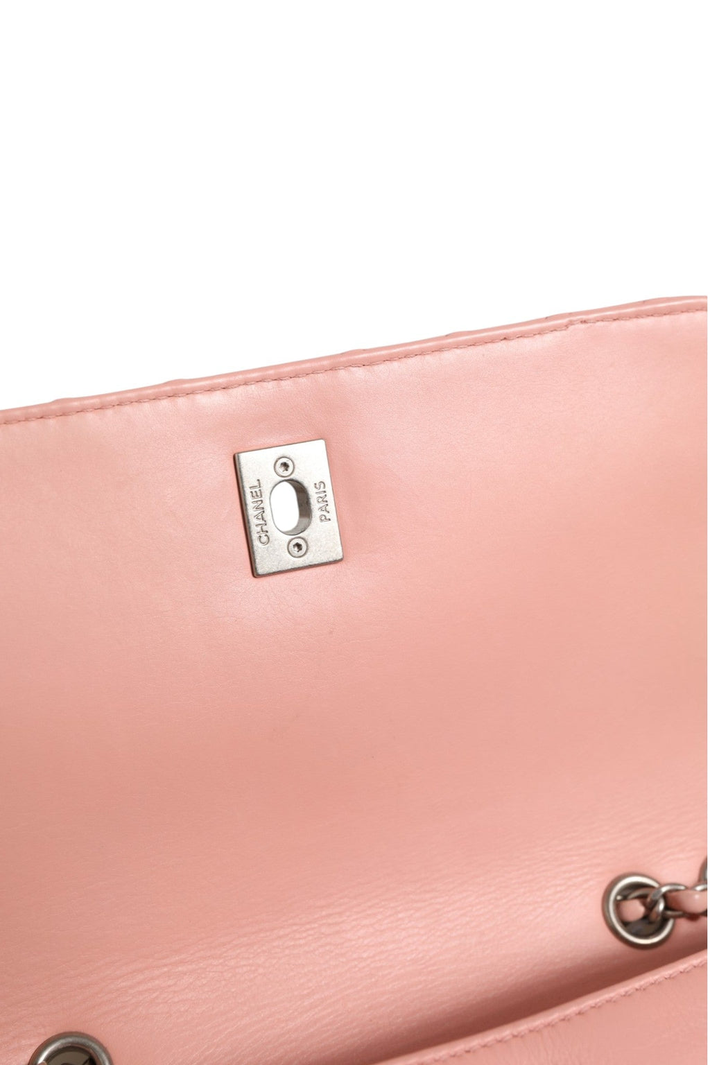 Chanel Small Classic Double Flap Bag Light Pink Chevron