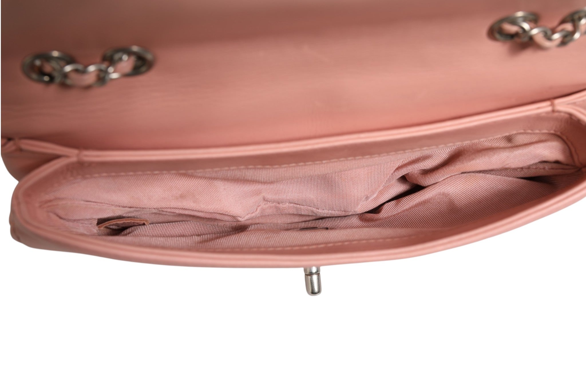Chanel Small Classic Double Flap Bag Light Pink Chevron