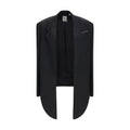 Calvin Klein Black Viscose Full-Length Jacket