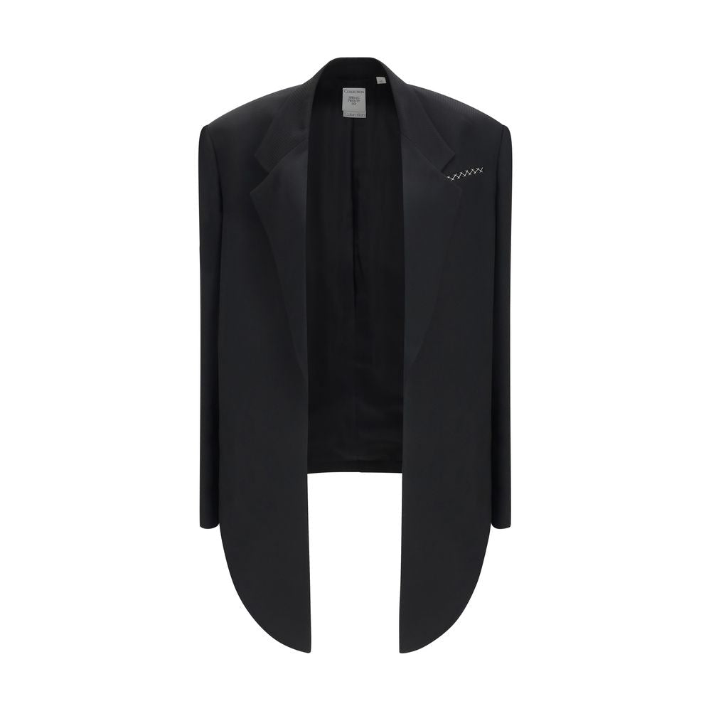 Calvin Klein Black Viscose Full-Length Jacket
