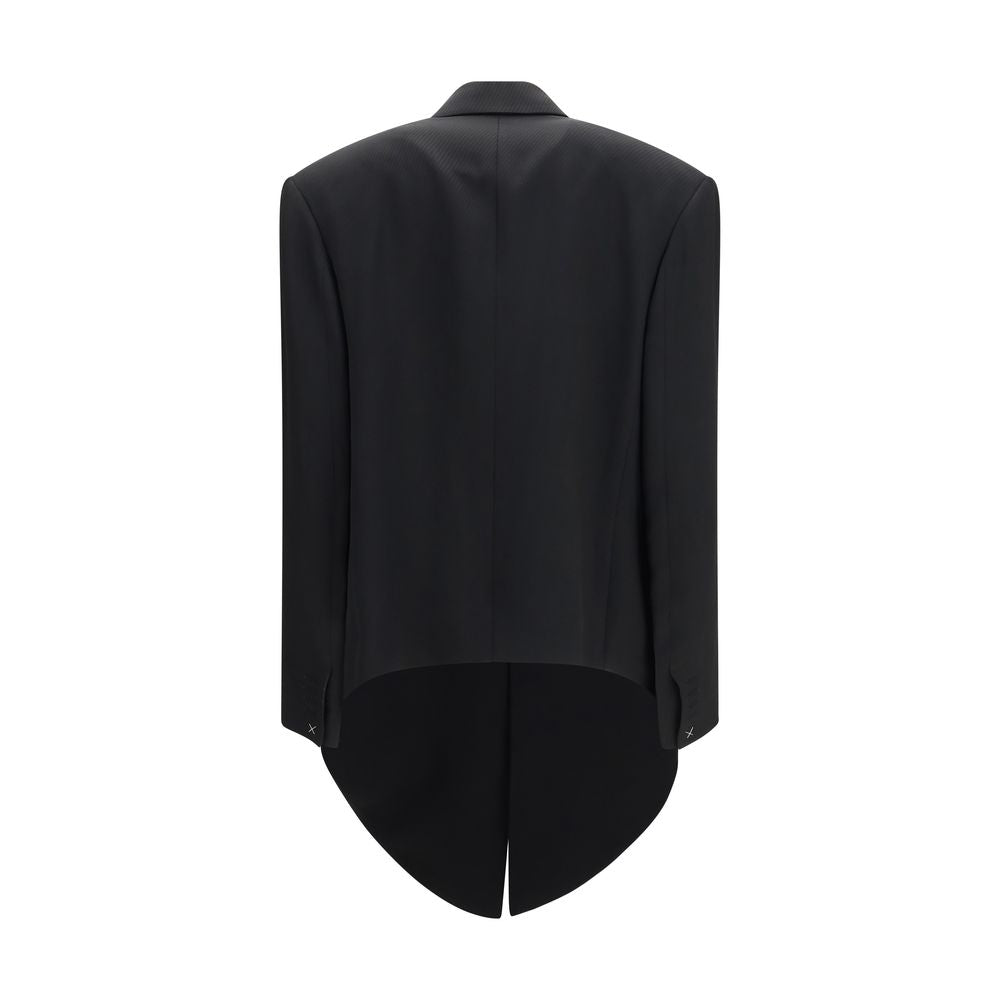 Calvin Klein Black Viscose Full-Length Jacket