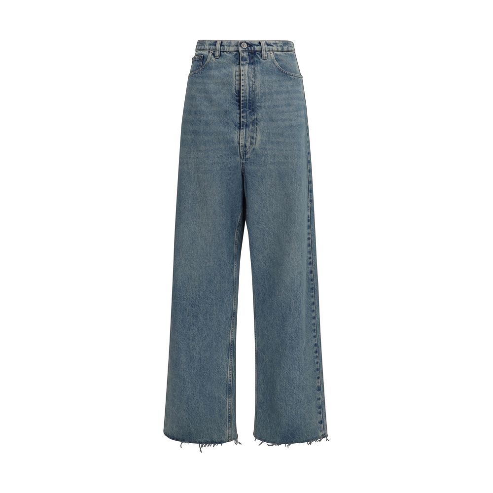 Maison Margiela Blue Cotton High-Waisted Jean