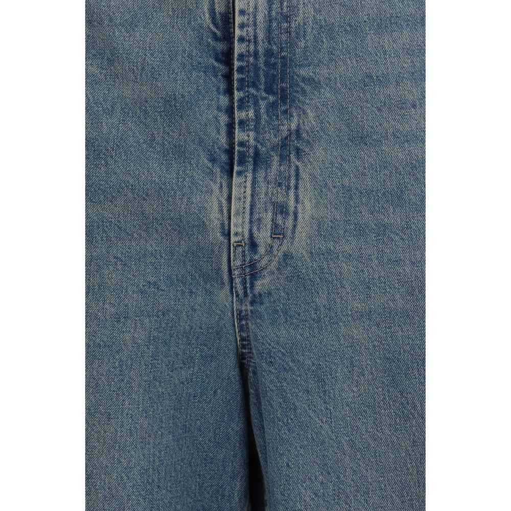 Maison Margiela Blue Cotton High-Waisted Jean