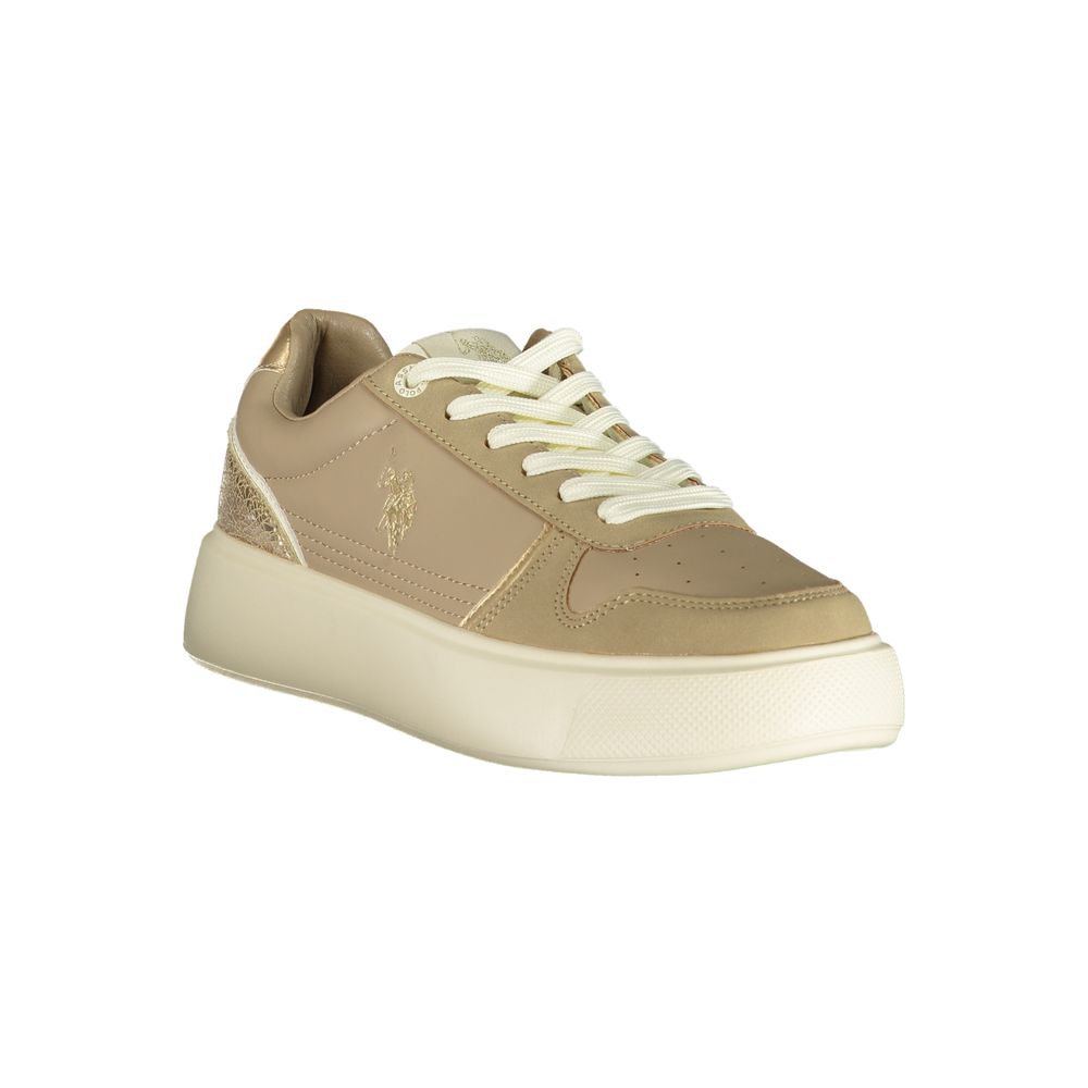 U.S. POLO ASSN. Beige Polyurethane Women's Sneaker