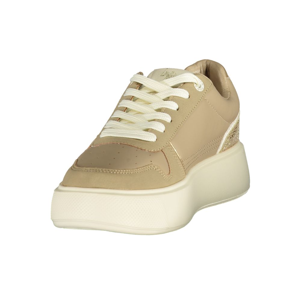 U.S. POLO ASSN. Beige Polyurethane Women's Sneaker