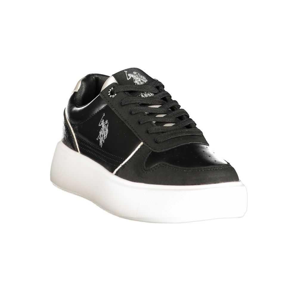 U.S. POLO ASSN. Black Polyurethane Women's Sneaker