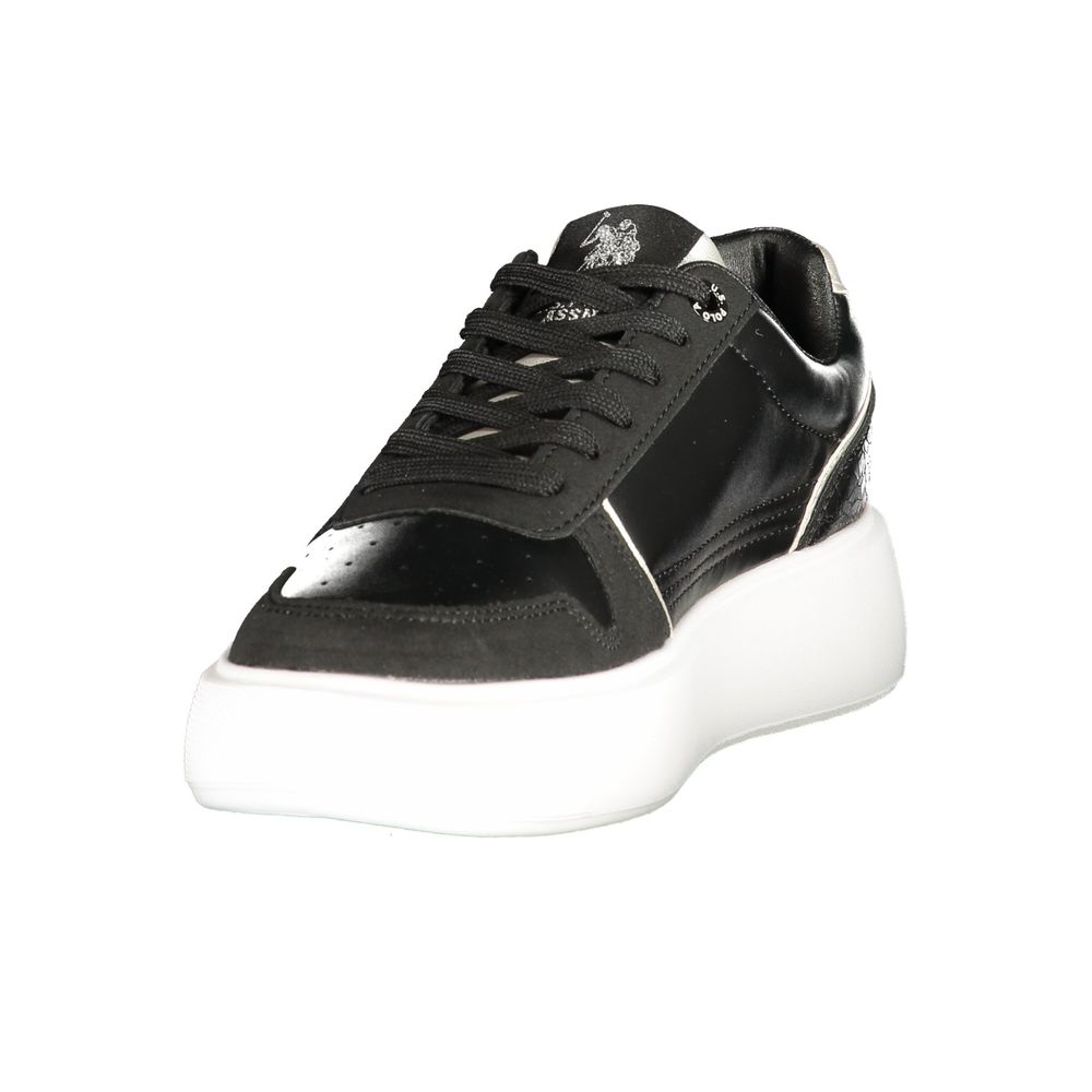 U.S. POLO ASSN. Black Polyurethane Women's Sneaker