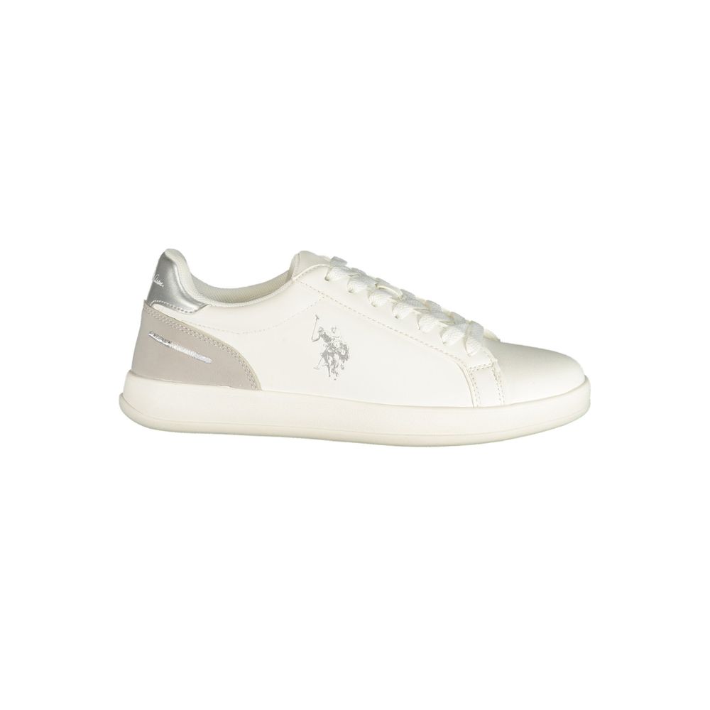 U.S. POLO ASSN. "White Polyurethane Women's Sneaker"