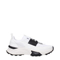 Valentino Garavani White Fabric Athletic Sneakers