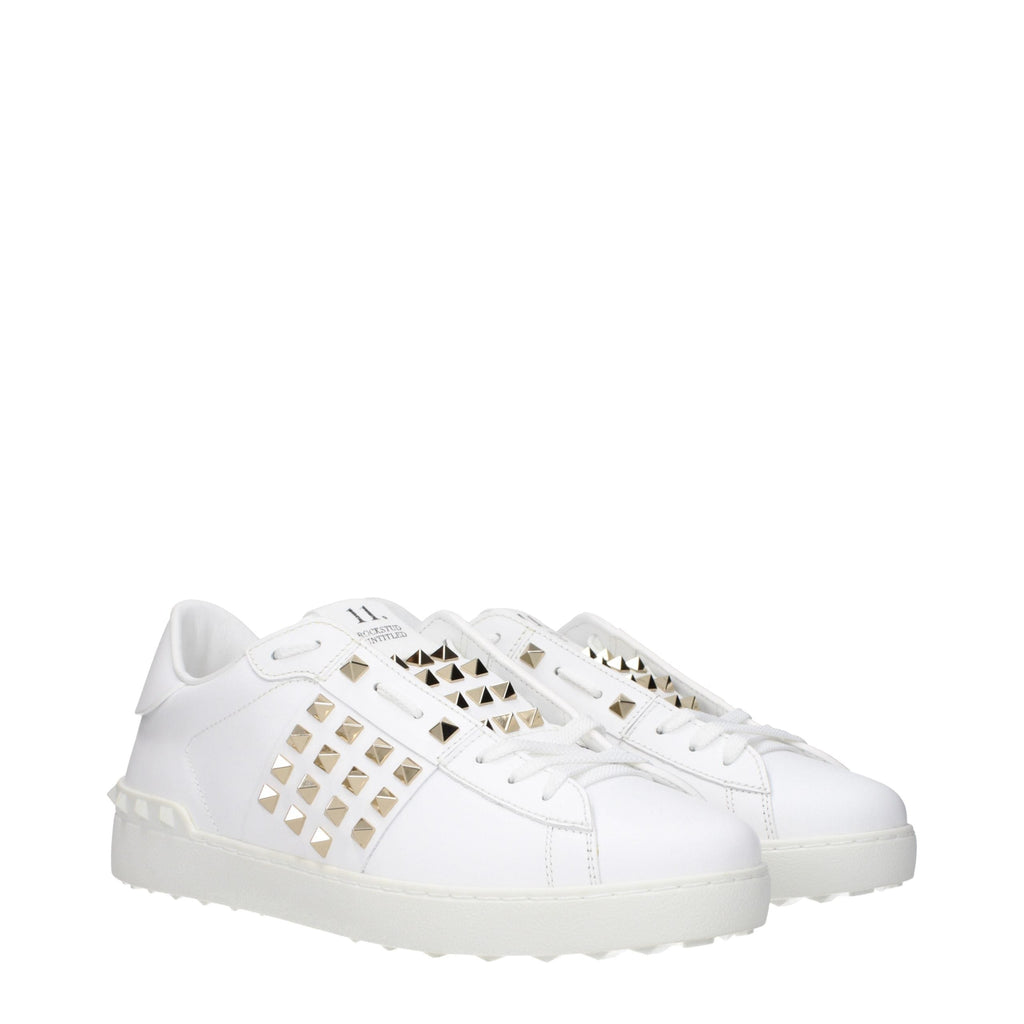 Valentino Garavani White Leather Low Top Sneakers