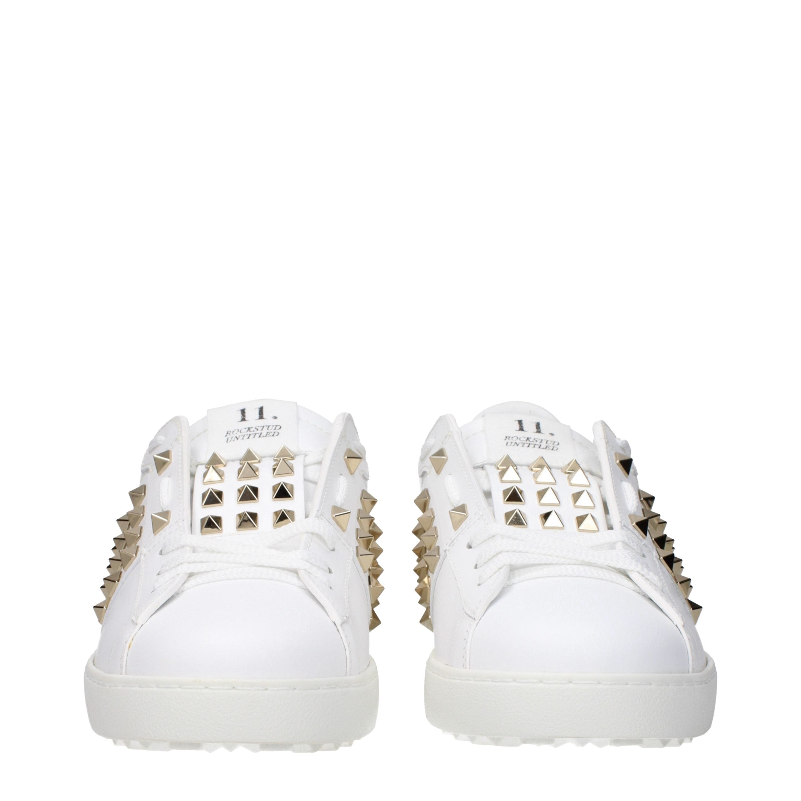 Valentino Garavani White Leather Low Top Sneakers