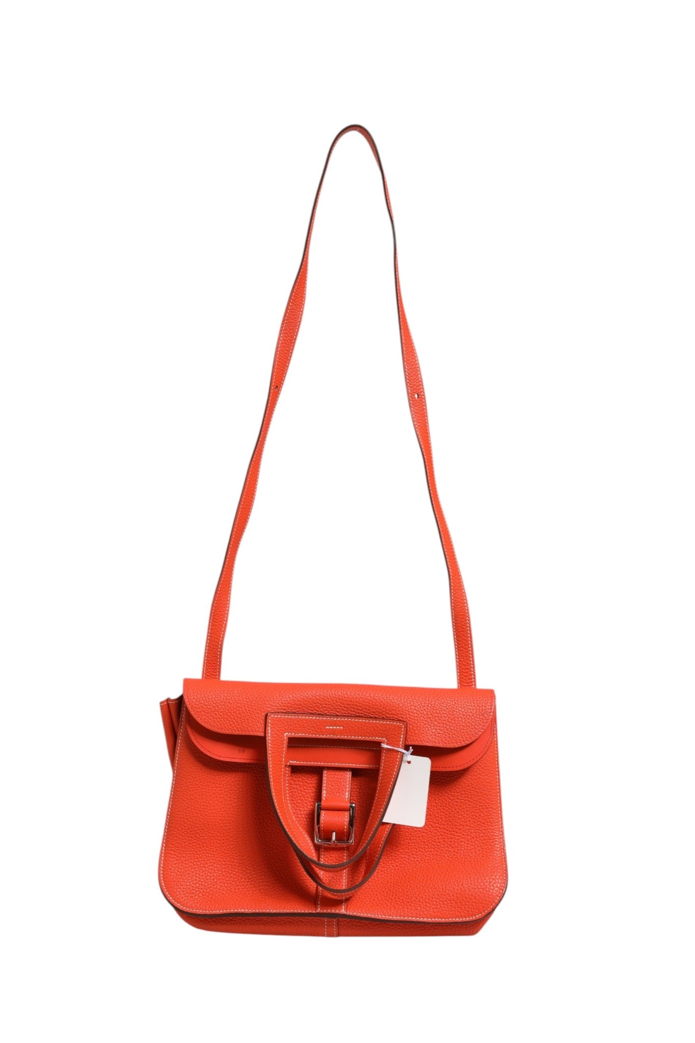 Hermès Rouge Casaque Clemence Halzan 31 Palladium Hardware