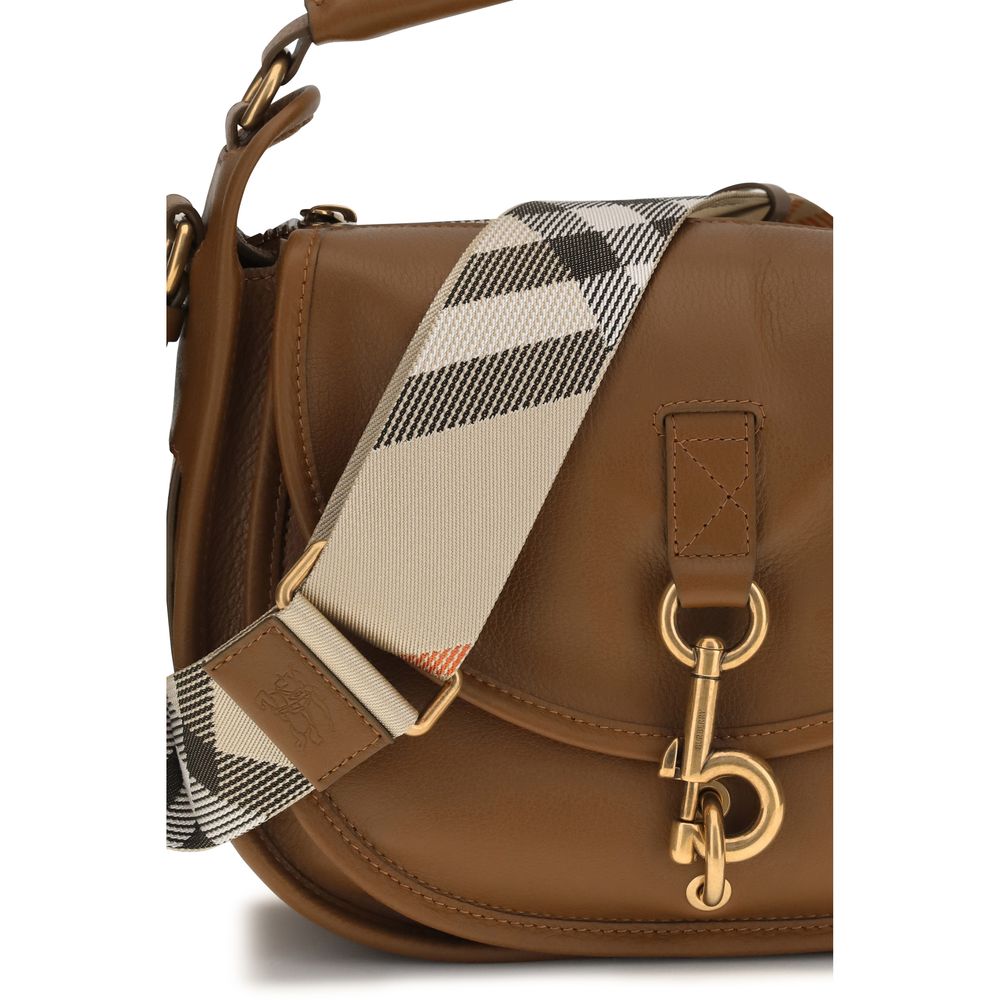 Burberry Brown Calf Leather Bos Taurus Shoulder Bag