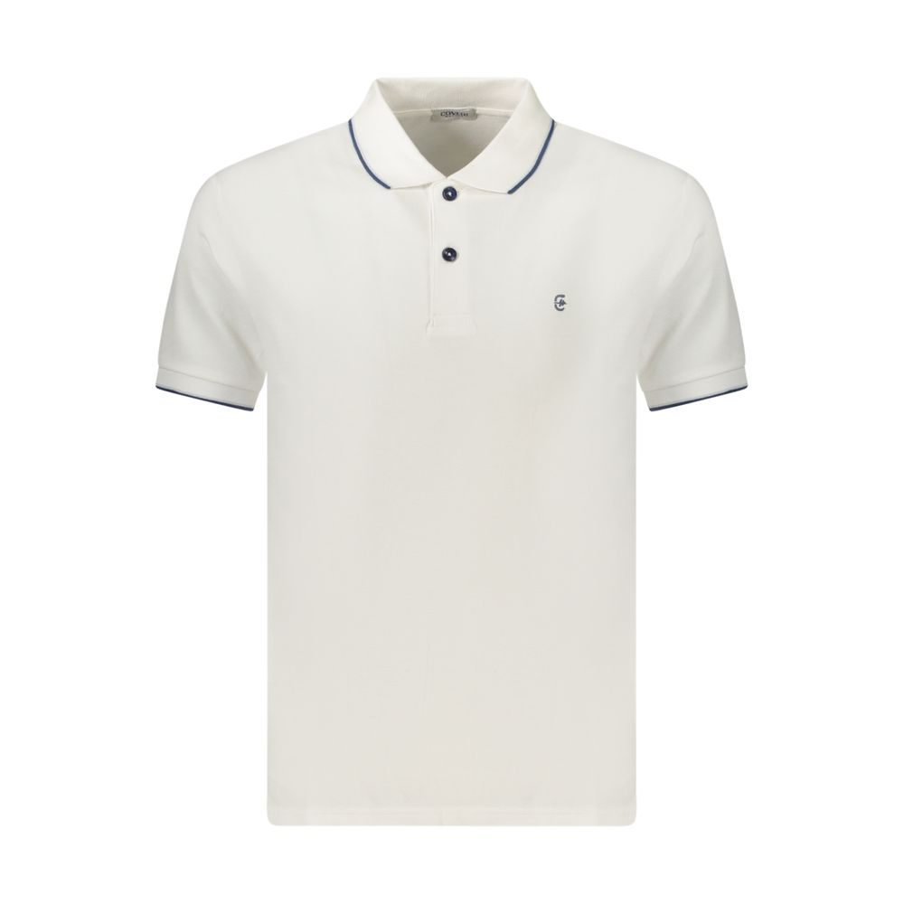 Coveri Moving Bianco Cotton Men Polo