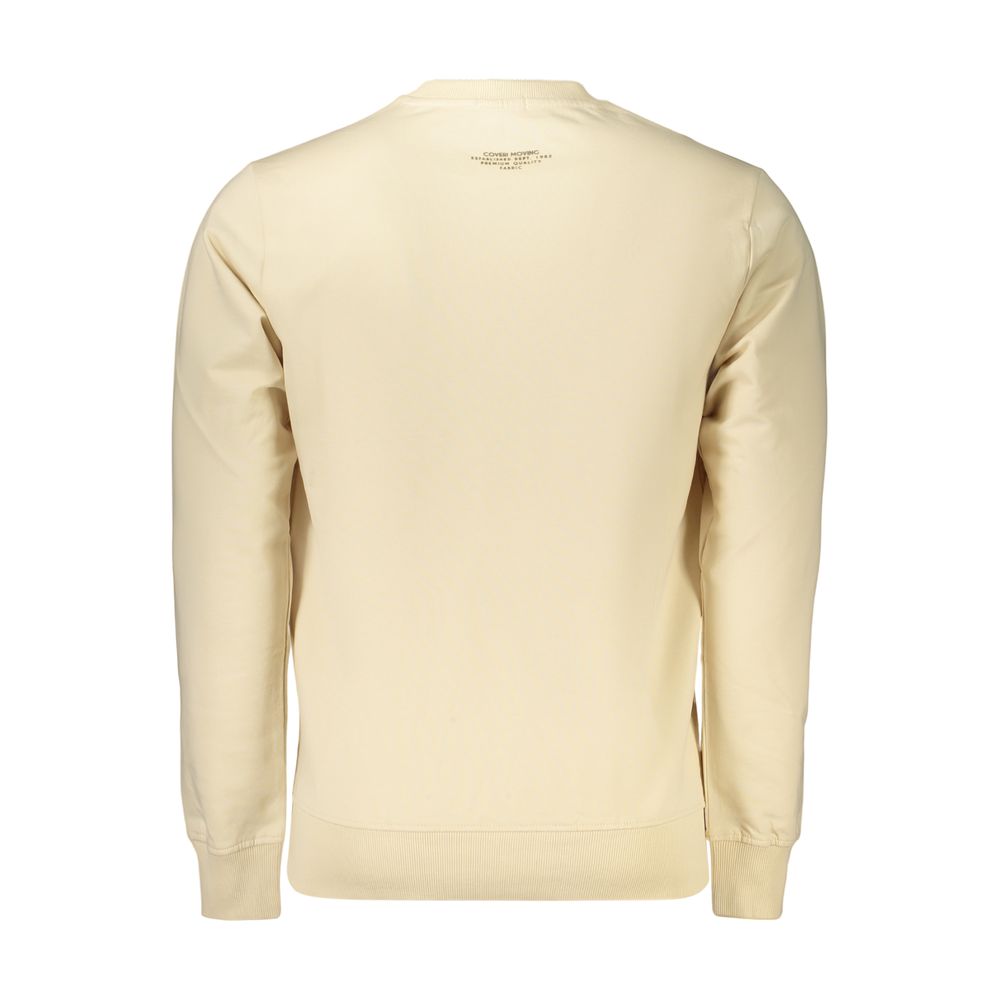 Coveri Moving Beige Cotton Men's Sweatshirt Coveri Moving