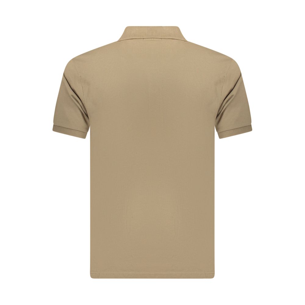Coveri Moving Brown Cotton Men's Polo Shirt