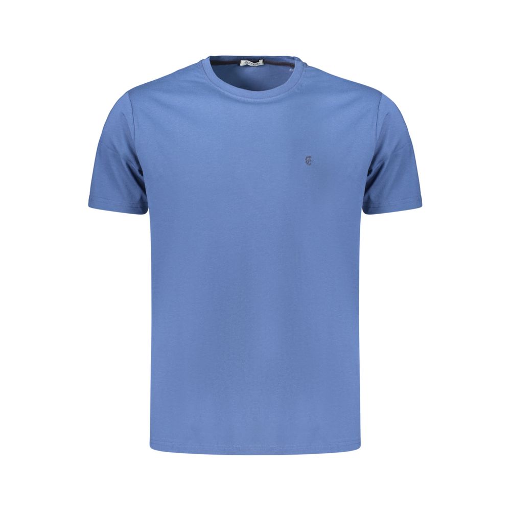 Coveri Moving Blue Cotton Men's T-Shirt