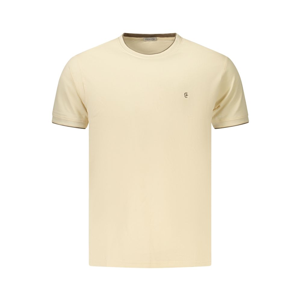 Coveri Moving Beige Cotton Men's T-Shirt