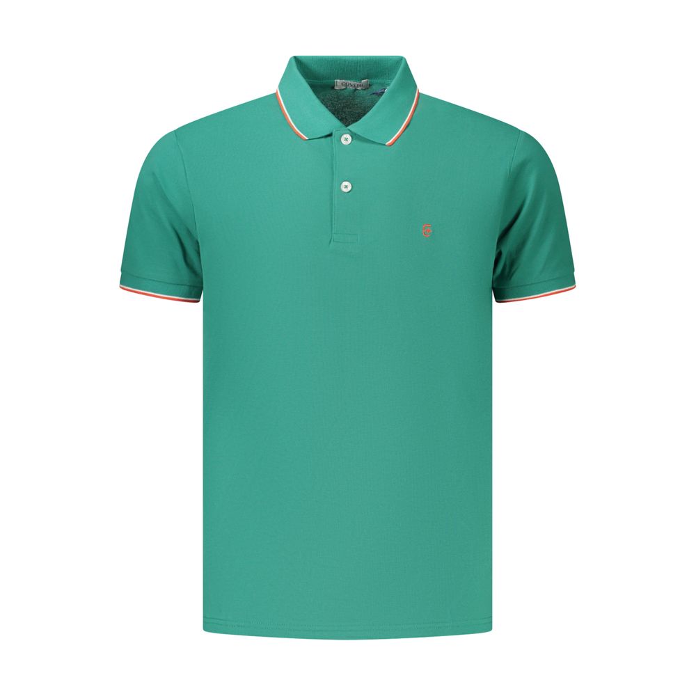 Coveri Moving Green Cotton Men's Polo Shirt