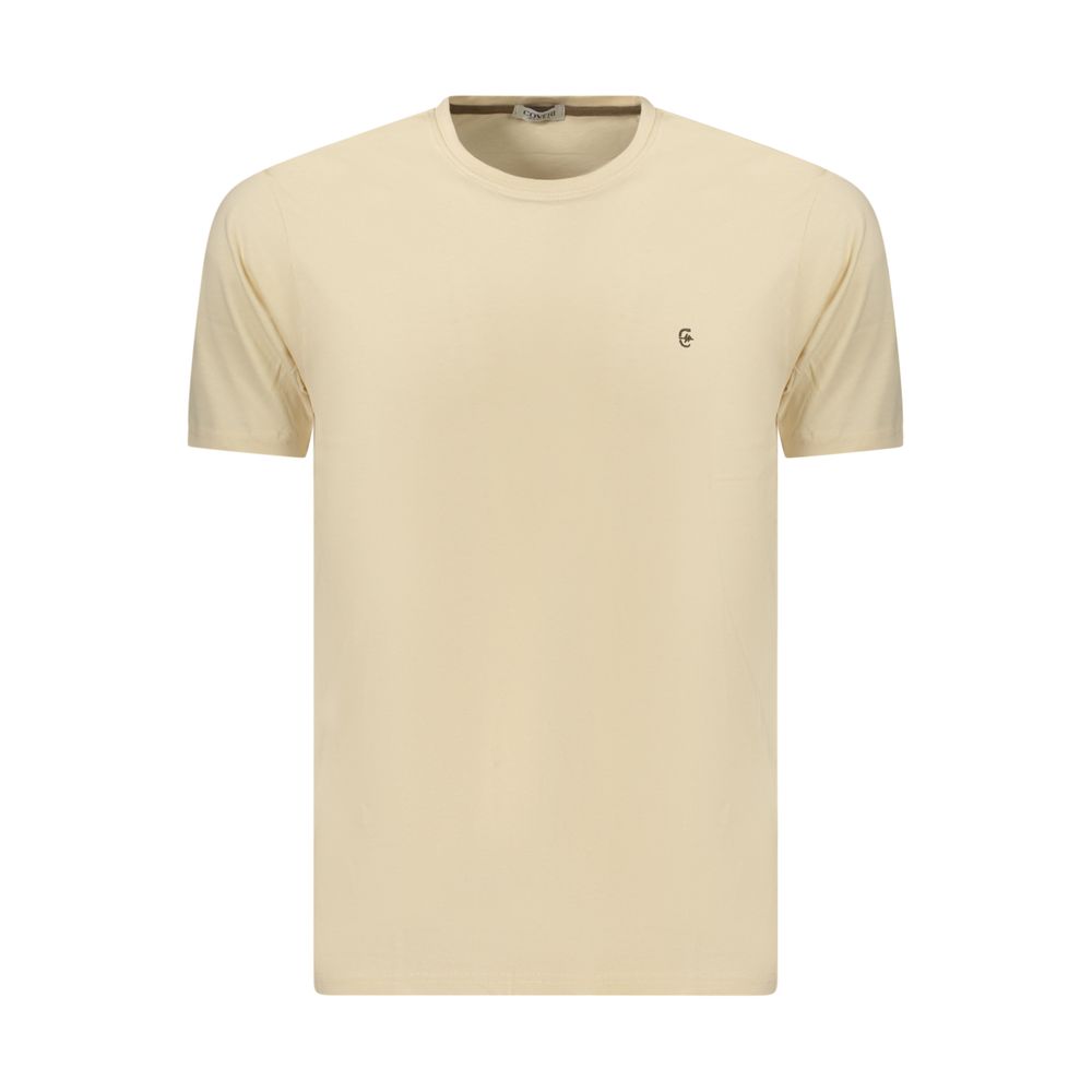 Coveri Moving Beige Cotton Men's T-Shirt