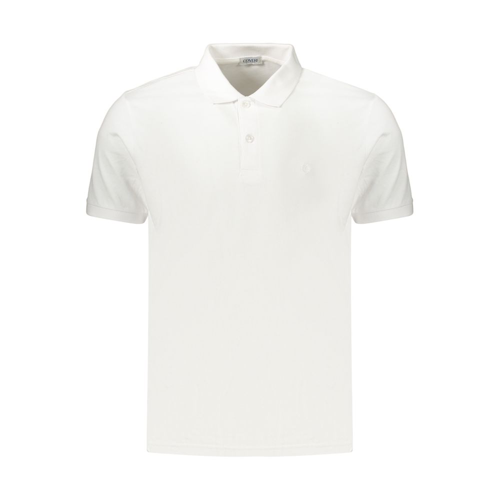 Coveri Moving Bianco Cotton Men's Polo