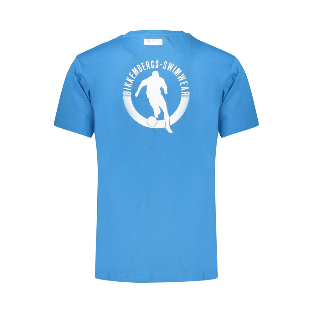 Bikkembergs Azzurro Cotton Men's T-Shirt